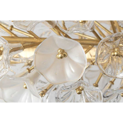 Corbett Lighting Jasmine 60" Wide LED Suspension Linear Chandelier with Flower Motif Centerpiece