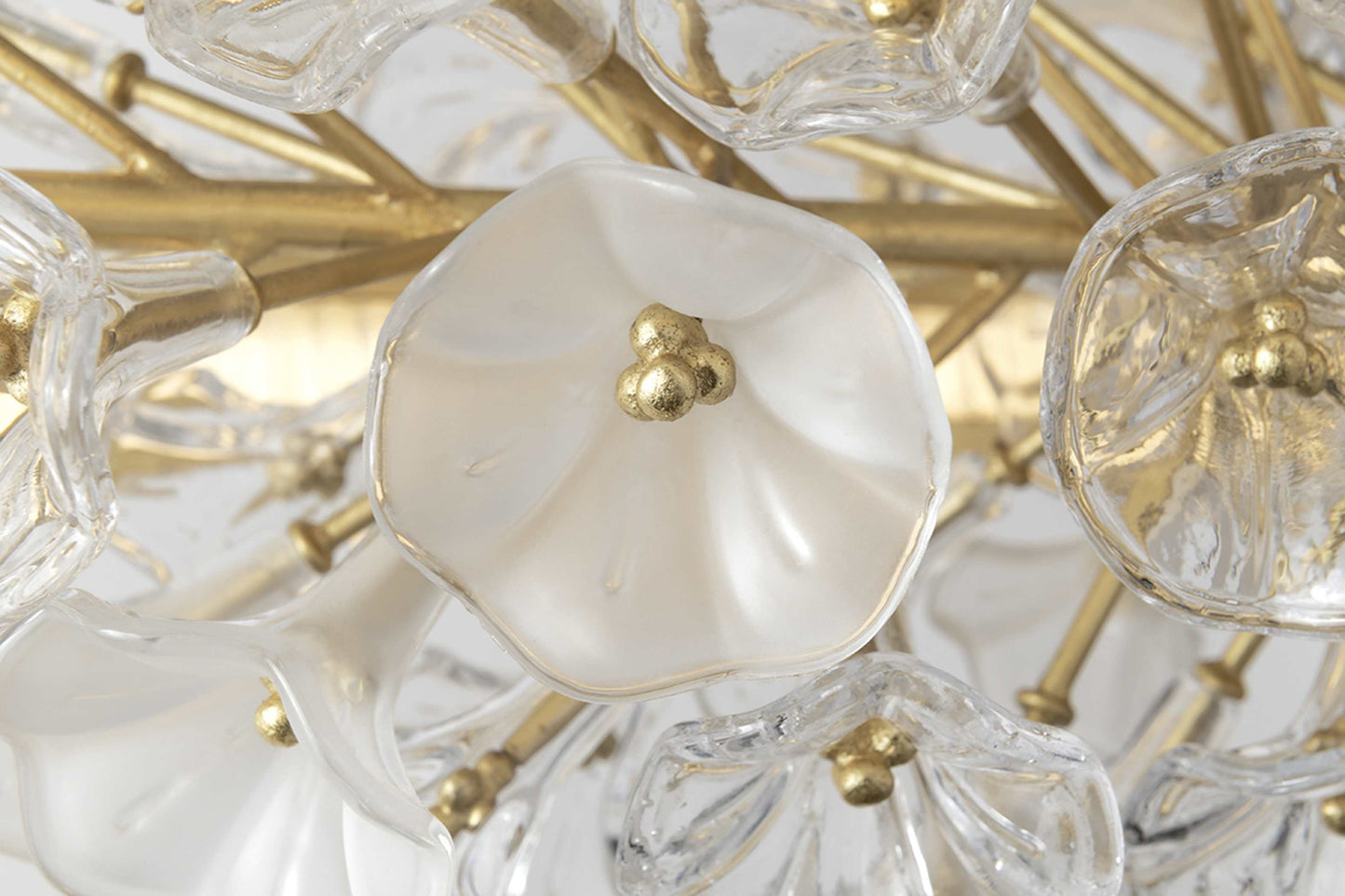 Jasmine 44" Wide LED Suspension Ring Chandelier with Flower Motif Centerpiece