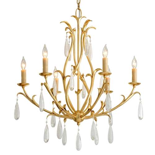 Prosecco 6 Light 30" Wide Crystal Chandelier