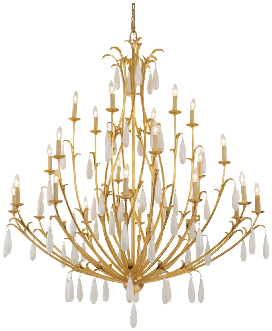 Prosecco 24 Light 60" Wide Crystal Candle Style Chandelier