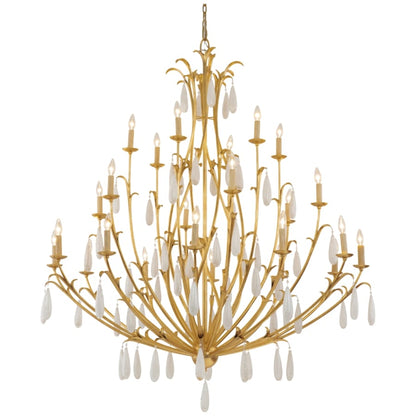 Corbett Lighting Prosecco 24 Light 60" Wide Crystal Candle Style Chandelier