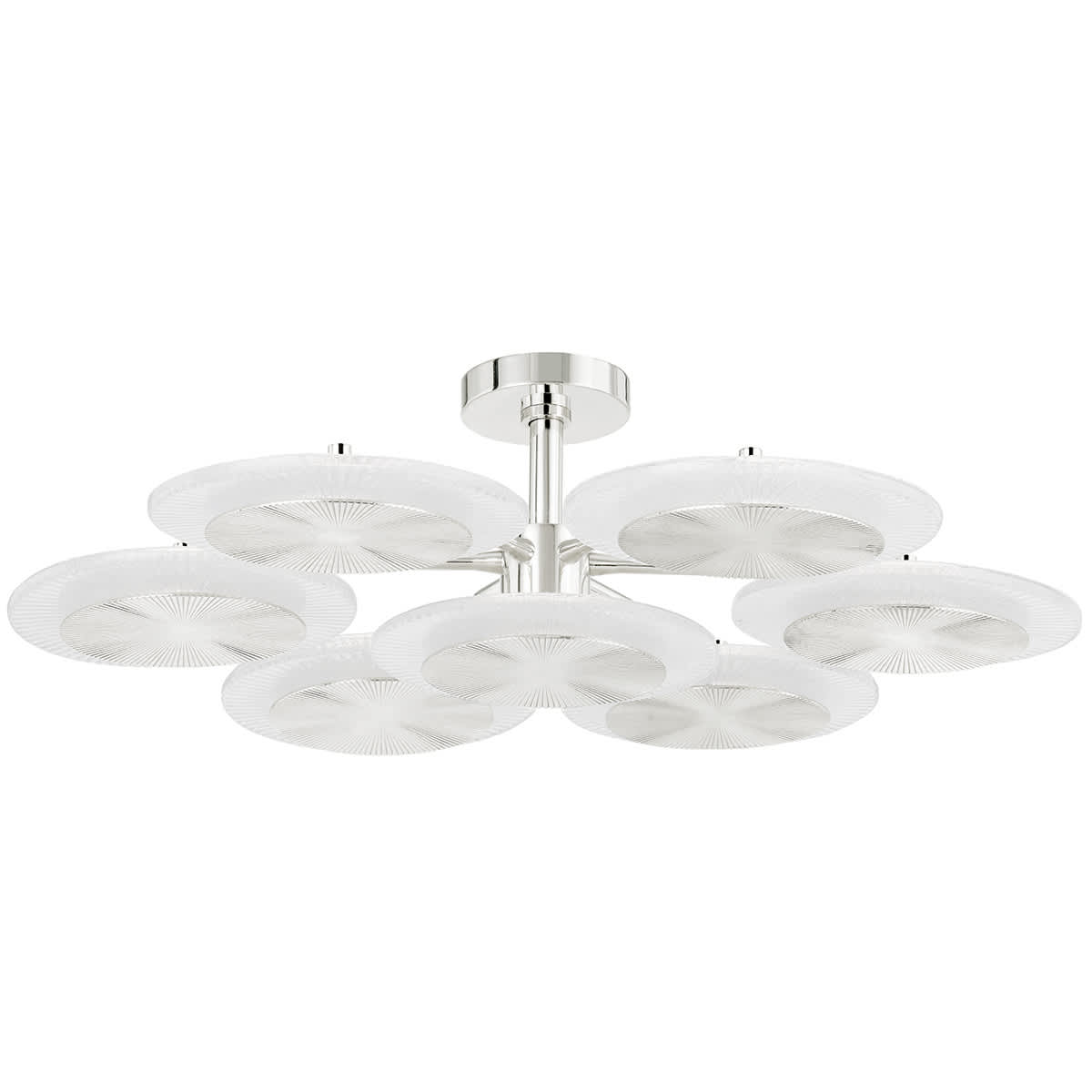 Topaz 7 Light 38" Wide LED Semi-Flush Ceiling Fixture