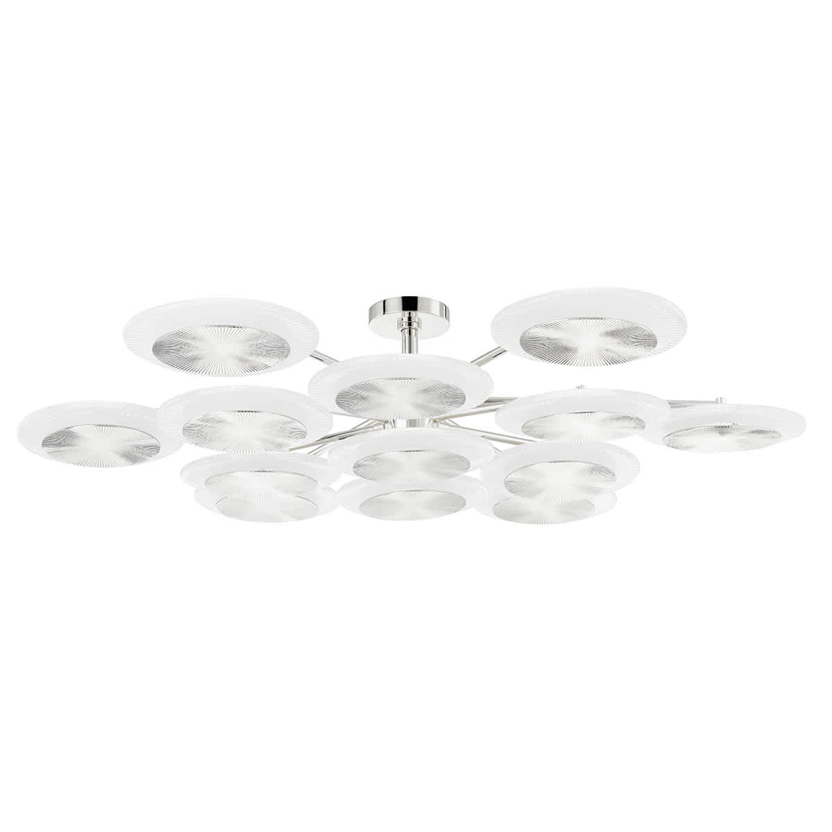 Topaz 13 Light 57" Wide LED Semi-Flush Ceiling Fixture