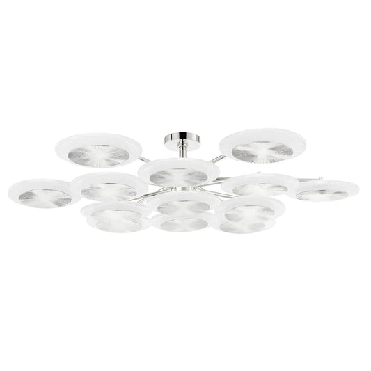 Topaz 13 Light 57" Wide LED Semi-Flush Ceiling Fixture