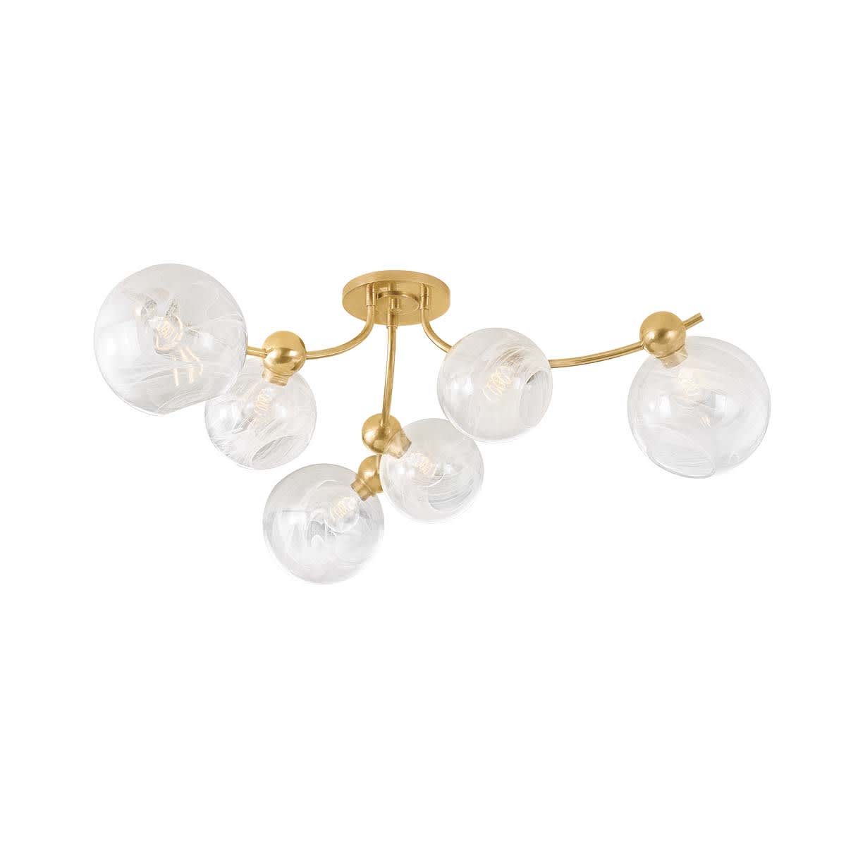 Astraia 6 Light 54" Wide Semi-Flush Ceiling Fixture