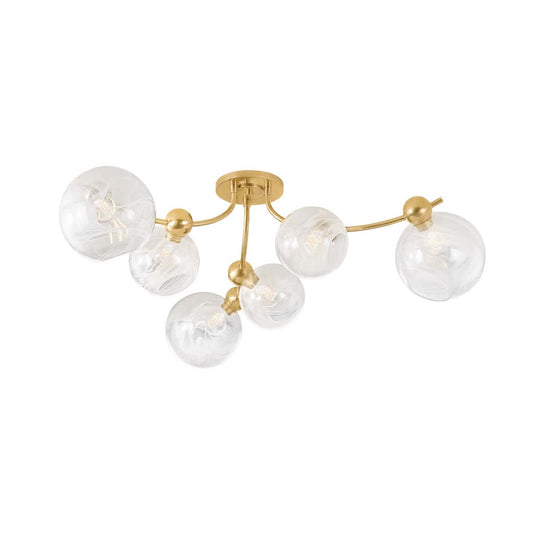 Astraia 6 Light 54" Wide Semi-Flush Ceiling Fixture