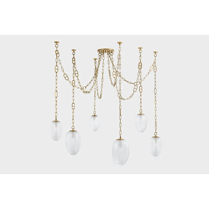 Corbett Lighting Daith 6 Light 61" Wide Multi Light Pendant