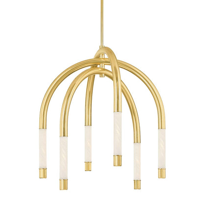 Zeme 34" Wide LED Abstract Chandelier