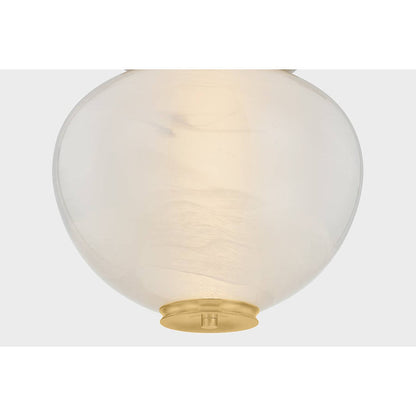 Corbett Lighting Syros 19" Wide LED Pendant with Remolino Blanco Glass Shade