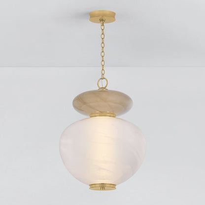 Corbett Lighting Syros 19" Wide LED Pendant with Remolino Blanco Glass Shade