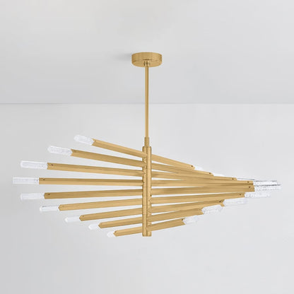 Corbett Lighting Strasbourg 56" Wide LED Abstract Chandelier with Optic Glass Shades