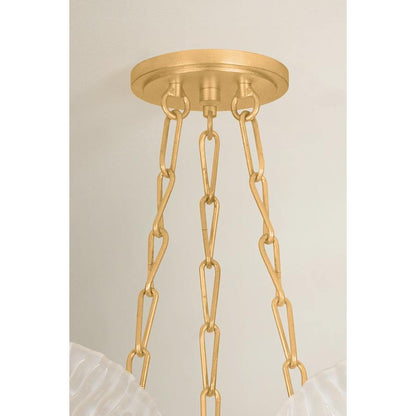 Corbett Lighting Galena 9 Light 34" Wide Pendant with Piastre Glass Shades