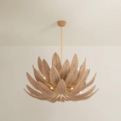 Corbett Lighting Varanasi 28 Light 42" Wide Pendant with Coco Bead Shades