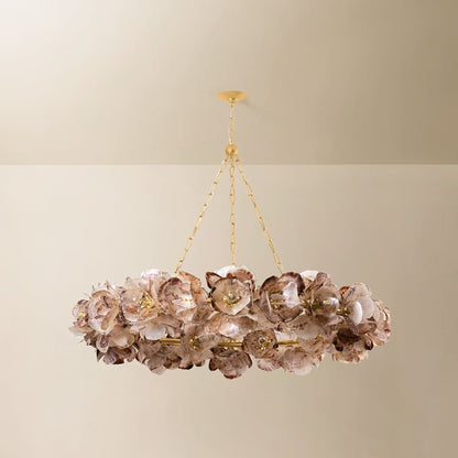 Corbett Lighting Galle 20 Light 54" Wide Abstract Chandelier with Oyster Shell Shades