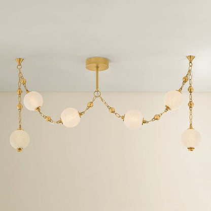 Corbett Lighting Corda 26" Wide LED Multi Light Pendant with Matte Cloud Glass Shades