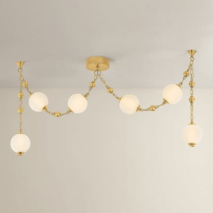 Corbett Lighting Corda 26" Wide LED Multi Light Pendant with Matte Cloud Glass Shades