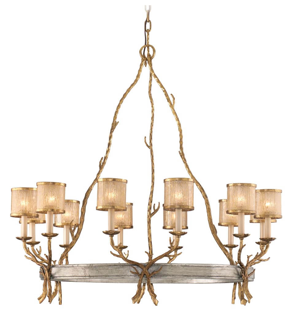 Parc Royale 12 Light 41" Wide Chandelier with Glass Shades