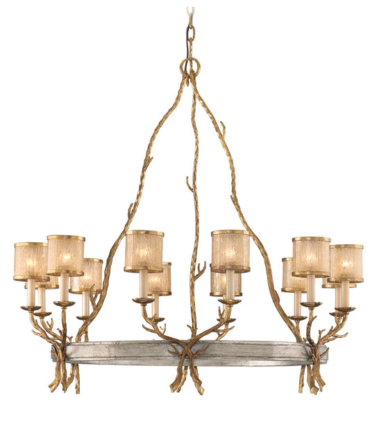 Parc Royale 12 Light 41" Wide Chandelier with Glass Shades