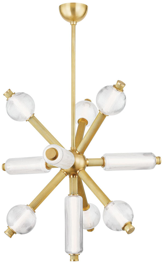 Corbett Lighting Atom 36" 10 Lt. Vintage Brass Chandelier