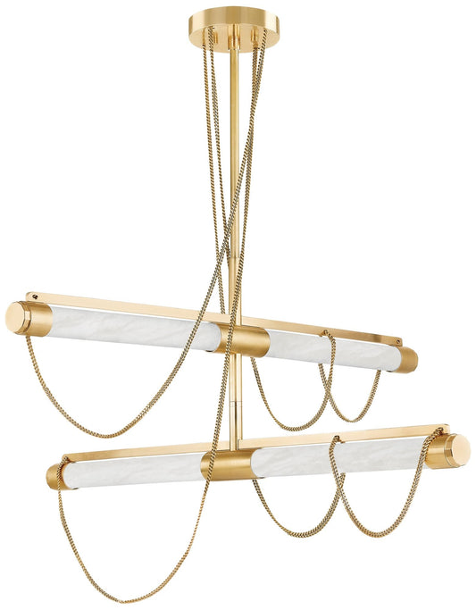 Corbett Lighting Lariat 7.75" 4 Lt. Vintage Brass Chandelier