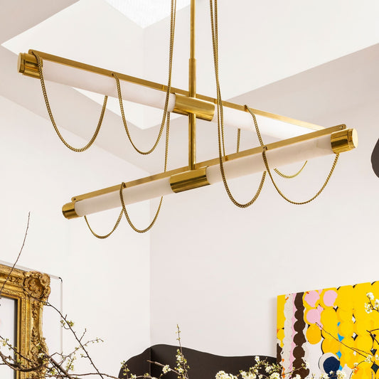 Corbett Lighting Lariat 7.75" 4 Lt. Vintage Brass Chandelier