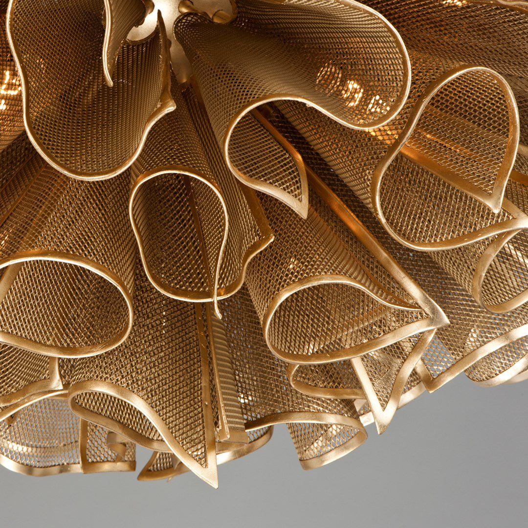 Corbett Lighting Pulse 30.5 Inch 12 LIght Pendant Gold Leaf