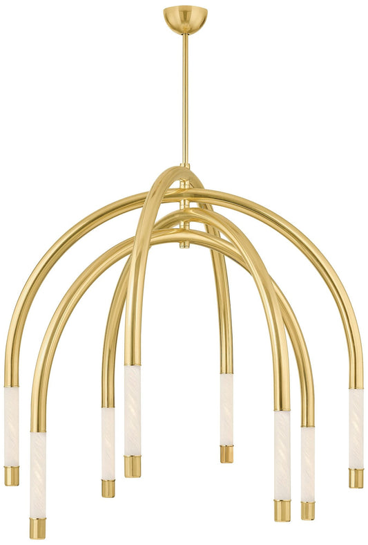 Corbett Lighting Zeme 47.75" 8 Lt. Vintage Polished Brass Chandelier