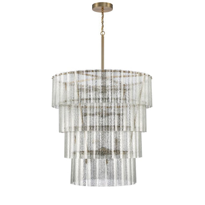 Craftmade Museo 4 Light 48" Wide Waterfall Chandelier with Water Glass Shades