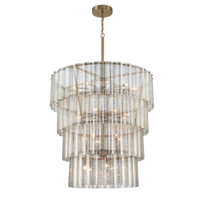 Craftmade Museo 4 Light 48" Wide Waterfall Chandelier with Water Glass Shades