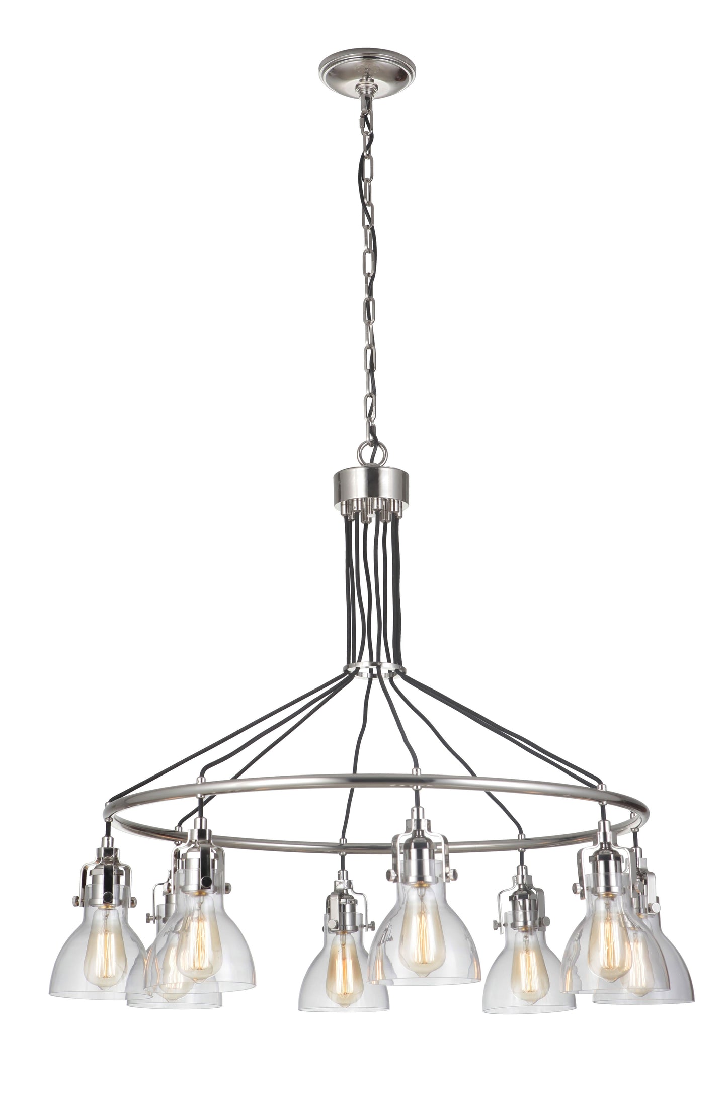 State House 8 Light 37" Wide Ring Chandelier