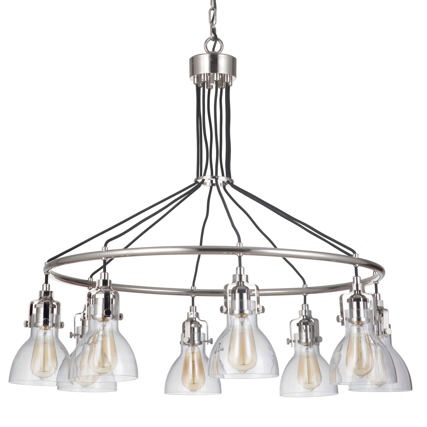 State House 8 Light 37" Wide Ring Chandelier