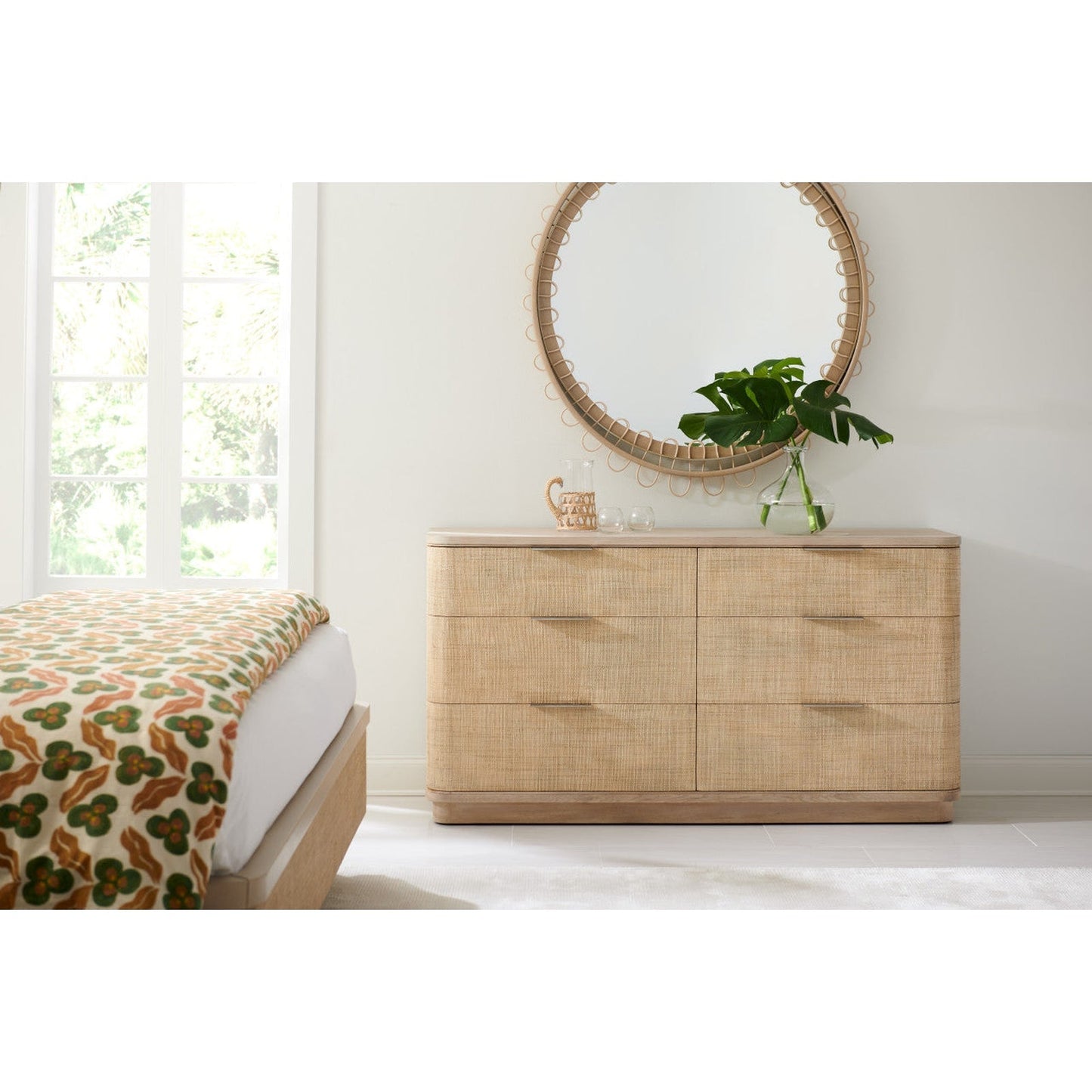 Jonathan Charles Seiche Grass Cloth Dresser (500426-BLO-C005)