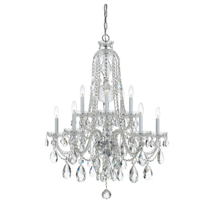 Crystorama Lighting Group Traditional Crystal 10 Light 32" Wide Crystal Chandelier with Swarovski Strass Crystal Accents