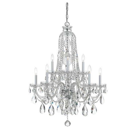 Crystorama Lighting Group Traditional Crystal 10 Light 32" Wide Crystal Chandelier with Swarovski Strass Crystal Accents
