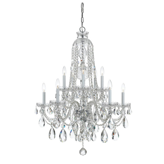 Crystorama Lighting Group Traditional Crystal 10 Light 32" Wide Crystal Chandelier with Swarovski Spectra Crystal Accents