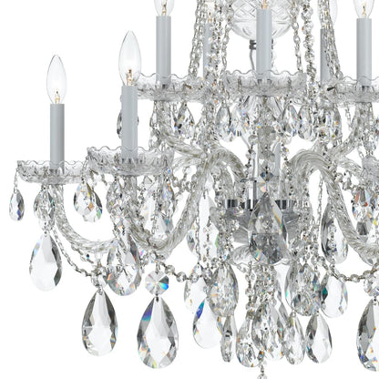 Crystorama Lighting Group Traditional Crystal 10 Light 32" Wide Crystal Chandelier with Swarovski Strass Crystal Accents