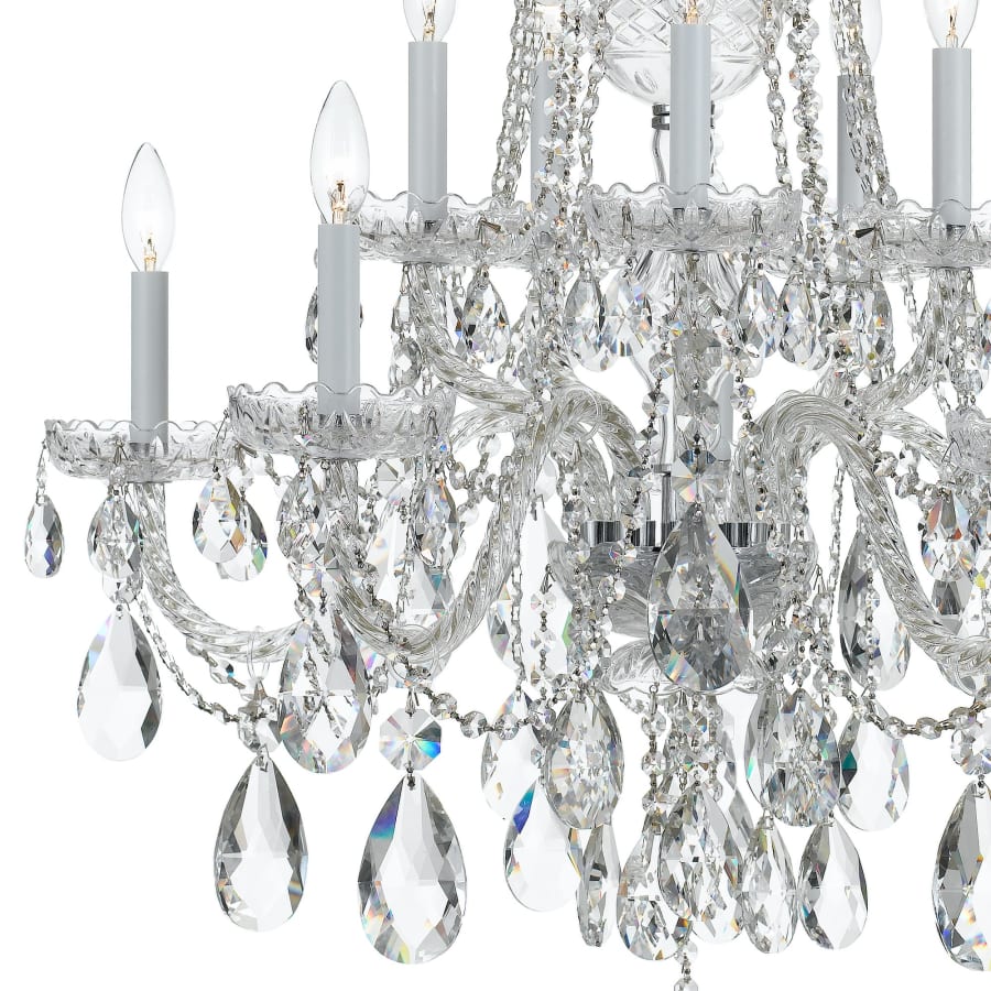 Crystorama Lighting Group Traditional Crystal 10 Light 32" Wide Crystal Chandelier with Swarovski Spectra Crystal Accents