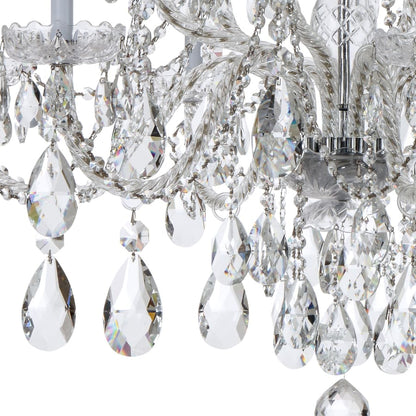 Crystorama Lighting Group Traditional Crystal 12 Light 38" Wide Crystal Chandelier with Hand Cut Crystal Accents