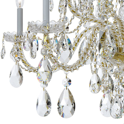 Crystorama Lighting Group Traditional Crystal 12 Light 38" Wide Crystal Chandelier with Swarovski Spectra Crystal Accents