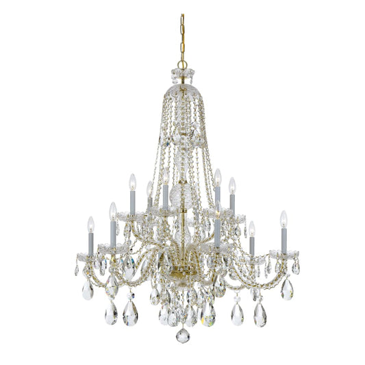 Crystorama Lighting Group Traditional Crystal 12 Light 38" Wide Crystal Chandelier with Swarovski Spectra Crystal Accents