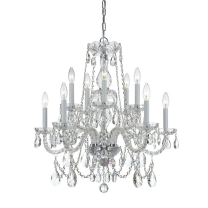 Crystorama Lighting Group Traditional Crystal 10 Light 26" Wide Crystal Chandelier with Swarovski Strass Crystal Accents