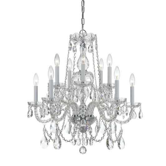Crystorama Lighting Group Traditional Crystal 10 Light 26" Wide Crystal Chandelier with Swarovski Strass Crystal Accents