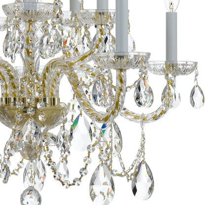 Crystorama Lighting Group Traditional Crystal 10 Light 26" Wide Crystal Chandelier with Swarovski Strass Crystal Accents
