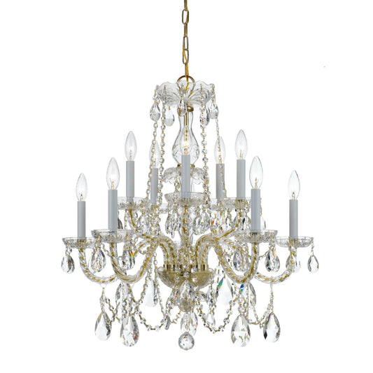 Crystorama Lighting Group Traditional Crystal 10 Light 26" Wide Crystal Chandelier with Swarovski Spectra Crystal Accents
