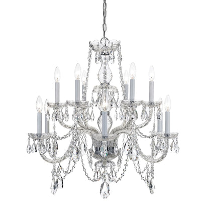 Crystorama Lighting Group Traditional Crystal 12 Light 31" Wide Crystal Chandelier with Swarovski Spectra Crystal Accents