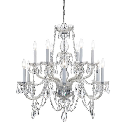 Crystorama Lighting Group Traditional Crystal 12 Light 31" Wide Crystal Chandelier with Swarovski Spectra Crystal Accents