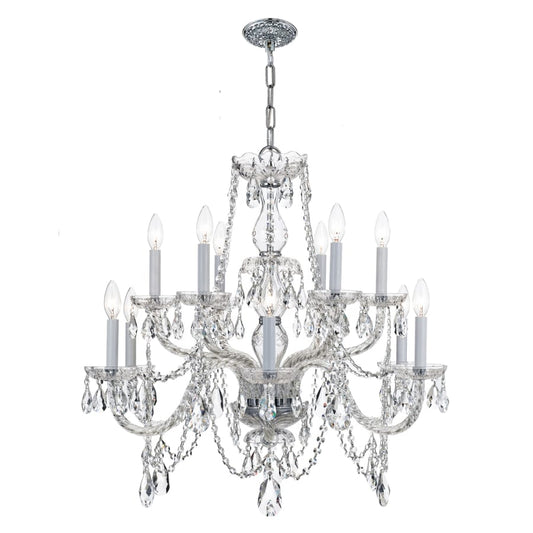 Crystorama Lighting Group Traditional Crystal 12 Light 31" Wide Crystal Chandelier with Swarovski Spectra Crystal Accents