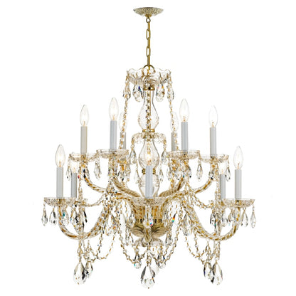 Crystorama Lighting Group Traditional Crystal 12 Light 31" Wide Crystal Chandelier with Swarovski Spectra Crystal Accents