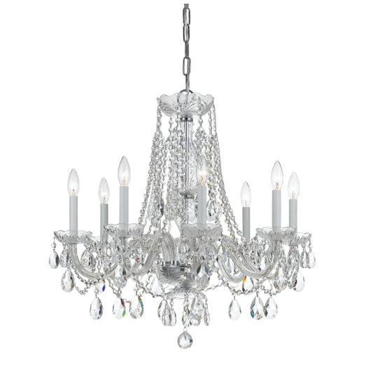 Crystorama Lighting Group Traditional Crystal 8 Light 26" Wide Crystal Chandelier with Swarovski Strass Crystal Accents