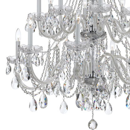 Crystorama Lighting Group Traditional Crystal 16 Light 37" Wide Crystal Chandelier with Swarovski Strass Crystal Accents